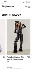 Set pigiama a pois Nasty Gal